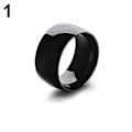 Miniatyrbillede 1 af 5: Mænd Kvinder Titanium Rustfrit Stål Band Ring Bryllup Engagement Lover smykker Black 9