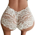 Miniatyrbilde 1 av 3: Dame Sexy Sheer Lace Briefs Truser Comfy Truser White L