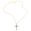 Miniatyrbilde 5 av 5: Halskjede Vintage Zircon Cross motesmykker Ac8877 A