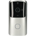 Miniatyrbild 1 av 5: Trådlös Wi-Fi videodörrklocka 720P visuell realtidsintercom Videoklockadetektering 166° nattseende smart dörrklocka, grå