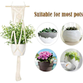 Miniatyrbild 4 av 5: 5-pack inomhusväxt makrame hängande blomkrukor + 5 krokar, handgjorda hängande växtställ, dekorativt blomkrukställ för Boho inomhus utomhusdekor (Variou