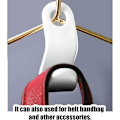 Miniatyrbild 4 av 5: 50 st Hängare Anslutningskrok, Heavy Duty Pp Material Cascading Hängkrokar Utrymmesbesparande Flockningskrok Organizer för garderobsskåp (vit)