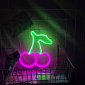 Miniatyrbillede 1 af 5: LED kreativ neon baggrundslys til soveværelset (kirsebærgrøn pink)