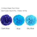 Pikkukuva 2 / 5: 18 paperikukkapallon set Blue