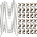 Miniatyrbillede 1 af 5: Glasering drivhusclips, glasclips til drivhusglasning Fastgørelsesclips i rustfrit stål Reparationssæt Tilbehørsbeslag, 50 STK W og 50 STK Z，Fonepro