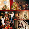 Miniatyrbilde 5 av 5: Juletre topper med magisk roterende snøfnugg projektor, 3D glitter projektor juletre topper til jul