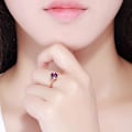 Miniatyrbild 4 av 5: Kvinnor Faux Ametist Ruby Inläggningar Finger Ring Bröllop Engagemang Smycken Present Red US 8