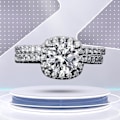 Miniatyrbilde 2 av 5: 1 par parringer geometriske firkantede rhinestones smykker Utsøkte lyse glansringer til bryllup US 9