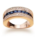 Miniatyrbilde 1 av 3: Mote unisex skinnende rhinestone innlagt brude forlovelsesfinger ring smykker US 6