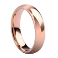 Pikkukuva 1 / 5: Muoti Unisex hieno kiillotuskupoli ruostumattomasta teräksestä sormus hääkorut Rose Gold US 10