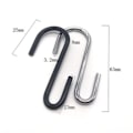Miniatyrbild 5 av 5: 20 Pack Heavy Duty S Krokar Pan Grythållare Rack Krokar Hänghängare S Formade krokar För Köksartiklar Krukor Husgeråd Kläder Väskor Handdukar Växter Black