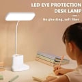 Miniatyrbillede 2 af 5: Trådløs skrivebordslampe, LED-bordslampe med 3 lysstyrkeniveauer, bordlampe til børn til soveværelsesbog med USB-opladningsport/pen H