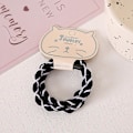 Miniatyrbillede 1 af 4: 3 stk Sort Hvidt Hårreb Farve Matchende Enkelhed Høj Elasticitet Armbånd Hestehaleholder Hår Figure 8 Black And White