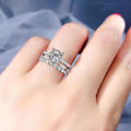 Miniatyrbilde 3 av 5: Kvinner Ring Tre lag Rhinestones Smykker Mote Utseende Utsøkt fingerring til bryllup US 8