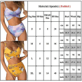 Miniatyrbillede 2 af 2: kvinder Tie Dye Push Up Polstret Bikini Sæt Højtalje Badetøj Badedragt Strandtøj Yellow S