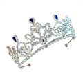 Miniatyrbilde 1 av 5: Brudekrone Hodeplagg Luksus Rhinestones Retro Hodeplagg Bryllup Bursdag Hårtilbehør For Sapphire