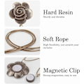 Miniatyrbild 2 av 5: Camellia Form Magnetic Gardin Tieback, 1 Par Magnetic Curtain Spänne, Gardintillbehör, Vacker Gardin Tieback för hem, vardagsrum, sovrum