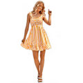 Pikkukuva 3 / 5: Ruffle-raidallinen mekko yellow M