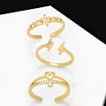 Pikkukuva 2 / 5: Sormus Vintage Zircon Metallic Element muotikorut Ac8679 B
