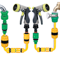 Miniatyrbillede 3 af 4: 2 stk Plastic Quick Connector Vaskemaskine Bilvask Vandpistol Vandslange Hurtig Connector Vand Connector 4 Point Slange (4 Point Hun Head),