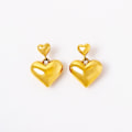 Miniatyrbild 1 av 5: Örhänge Heart Stud Metallic Element Modesmycken Ac7186 C186