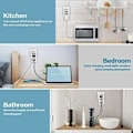 Miniatyrbillede 5 af 5: Samlet USB-multistik, 4000W (16A) strømskinne med USB, 3 USB-porte og 1 USB-C-port (3 stik)