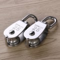 Miniatyrbillede 5 af 5: 2 stk enkelt remskive i rustfrit stål