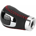 Miniatyrbillede 5 af 5: Bil gearskifteknap, Universal bil gearskifteknap Universal læder håndbold stick hoved gearskifteknap til bil (rød)