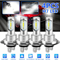 Pikkukuva 1 / 5: 4kpl 1860 H7 80W High Power LED-sumuvalolamppu auton ajovalon polttimo 6000K valkoinen valo，