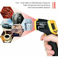 Miniatyrbilde 2 av 4: -58°F~932°F Berøringsfritt håndholdt infrarødt termometer, digital LCD, digitalt kjøkkentermometer, industrielt IR-pyrometer