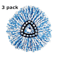 Pikkukuva 1 / 2: Mikrokuituiset pyörivät mopin tarvikkeet kääntyviin moppipäihin blue 3pcs