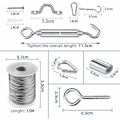 Miniatyrbild 2 av 5: Set One (30m) Wire Rope Hanger Kit Wire Rope Set Spännfäste fjäderkrok