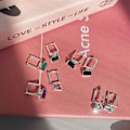 Miniatyrbillede 4 af 5: Ørering Geometry Stud S925 Sølv modesmykker Ac5346 white