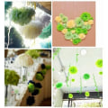 Miniatyrbilde 5 av 5: 10 stykker 8 tommer Celadon Grønn, vev Pom Pom Pom Pom Ornament Bryllup Bursdag Dåp Fellesskap Jul Halloween P