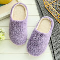 Miniatyrbilde 2 av 3: Dame Vinter Fleece Tøfler Innendørs Vanlige Gulvetøfler Purple 36-37
