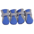 Miniatyrbillede 1 af 5: 4 stk Pet Hundesko Skridsikker sål e Mesh Straps Støvler XL Blue