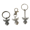 Miniatyrbillede 1 af 2: 3 stk nøgleringe Angel Shape Bagage vedhæng Dekorative ophæng (sølv)