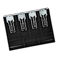 Miniatyrbillede 9 af 10: Udskiftning af kasseapparat indsatsbakke med fire kontantbokse og metalclips (sort)