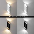 Miniatyrbillede 5 af 5: 2*5W helt sort 300*80*90mm, 3000K akryl skærm aluminium væglampe lampet badeværelse soveværelse stue indgang