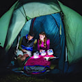 Miniatyrbillede 5 af 5: campinglys, lyst oppusteligt sollys til telt, udendørs sollys (farverig frostet)