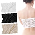 Pikkukuva 2 / 5: 3 Pieces Naisten kukkainen pitsiputkitoppirintaliivit Bandeau olkaimettomat rintaliivit Combination1