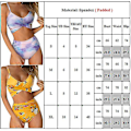 Miniatyrbild 3 av 3: kvinnor Tie Dye Push Up Vadderat Bikini Set Hög midja Badkläder Baddräkt Strandkläder Multicoloured M