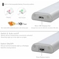 Pikkukuva 4 / 4: 3 set 10 LED-valoa, langaton, ladattava USB , magneettinen, liiketunnistin, 2 valaistustilaa, kannettava. vaatekaapin valo,