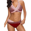 Miniatyrbild 1 av 2: kvinnor Sommar Push Up Vadderad BH Bikini Set Baddräkt Baddräkt Beach Badkläder Red 2XL