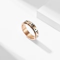 Miniatyrbilde 2 av 5: Giftering Stjerne Måne Roterbar Unisex Rund Match Finger Ring For Dating Golden US 11
