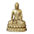 Miniatyrbilde 1 av 5: Bærbar Buddha-figur Fin utførelse Messing Sakyamuni-form Realistisk Buddha-skulptur for hjemmet
