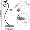 Miniatyrbillede 2 af 4: Hydroponic Planter Ornament Iron Desktop Vase (sort [26*12*8cm]),