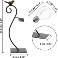 Pikkukuva 2 / 4: Hydroponic Planter Ornament Iron Desktop Maljakko (musta [26*12*8cm]),
