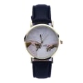Miniatyrbild 1 av 2: Lyxigt läderband för kvinnor Analog Quartz Watch Toppstil Mode Watch Reloj Mujer Black Clock 925