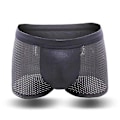 Miniatyrbild 2 av 2: Män Mesh Boxer Brief Trunks Shorts Andas kalsonger Grey XL